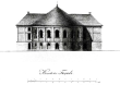Karlsruhe: Plan zum neuen Ständehaus, hintere Fassade - Lithografie um 1820