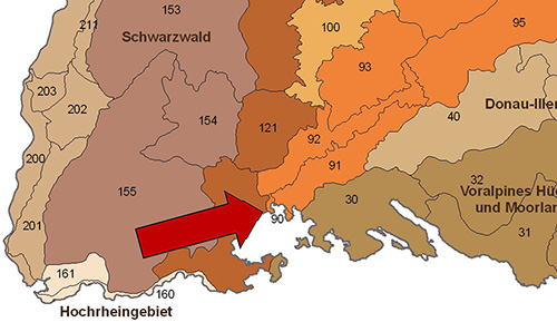 Der Randen in der Großlandschaft Schwäbische Alb - Quelle LUBW