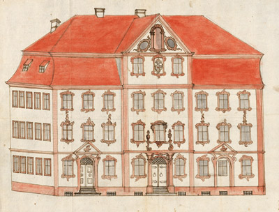 Das Ständehaus in Ehingen, um 1769 (GLA 79 P 10 K 3)