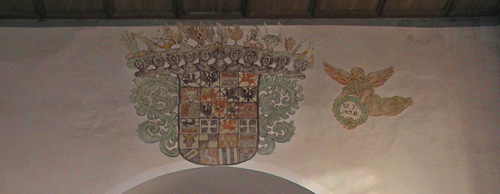 Wappen der Markgrafen von Brandenburg-Ansbach, evangelische Ulrichskirche, Wiesenbach (FaBi Kreisbeschreibung SHA)