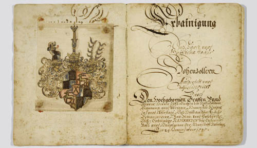 Erbeinigung der Grafen von Hohenzollern, Abschrift des Originals von 1575 (StAS FAS HH 1-50 T1-5 U 276)