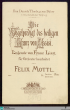 Vogelpredigt des heiligen Franz von Assisi : Legende / von Franz Liszt. Für Orchester bearb. von Felix Mottl