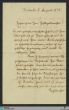 Brief von F. Schweikert an Vinzenz Lachner vom 08.08.1892 - K 2917, 13