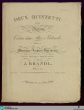 Deux Quintetti pour basson, violon, deux altos & violoncelle : oeuvre 52; dédiés à Jaques Hartmann ... / par J. Brandl