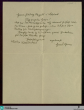 Brief von Hans Thoma an Friedrich Pagels und Annie Pagels - K 3395