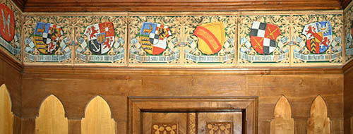 Der Wappenfries im Einschreibezimmer des Sigmaringer Prinzenbaus