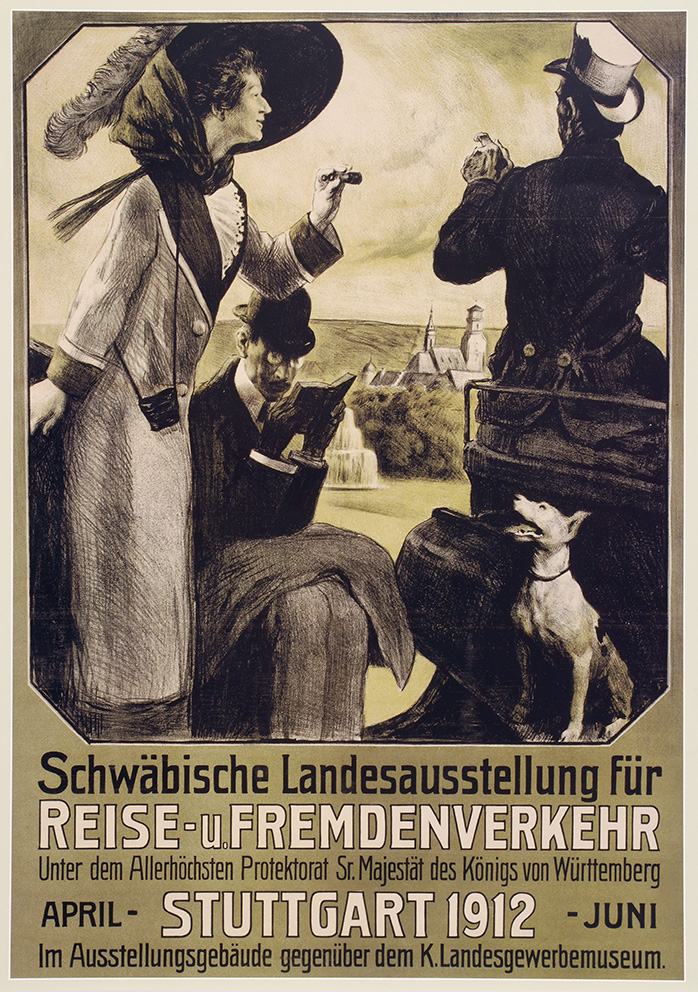 Plakat der „Schwäbischen Landesausstellung für Reise- und Fremdenverkehr in Stuttgart