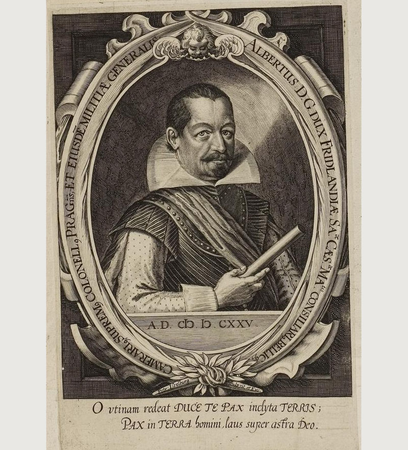 Albrecht Wenzel Eusebius von Wallenstein (1583-1634) [Quelle: Unibibliothek Tübingen].