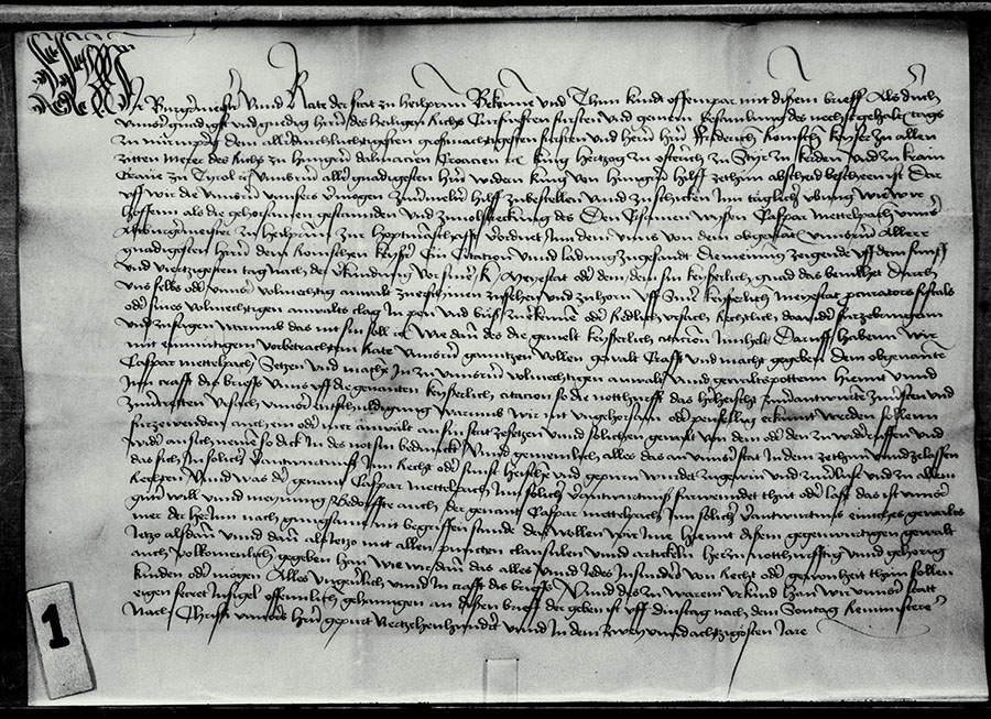 Eine Gründungsurkunde des Heilbronner Bundes von 1633 [Quelle: Landesarchiv BW, HStAS A 602 Nr 5861 a = WR 5861a]