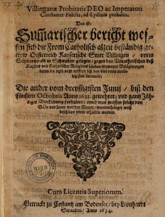 Chronik von Johann Ludwig Ungelehrt, 1634 [Quelle: Landesmuseum Württemberg]
