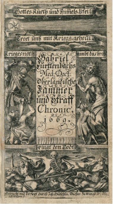  Titelblatt der Ober-ländischen Jammer- und Straff-Chronic (Quelle: Universitätsbibliothek Tübingen) 
