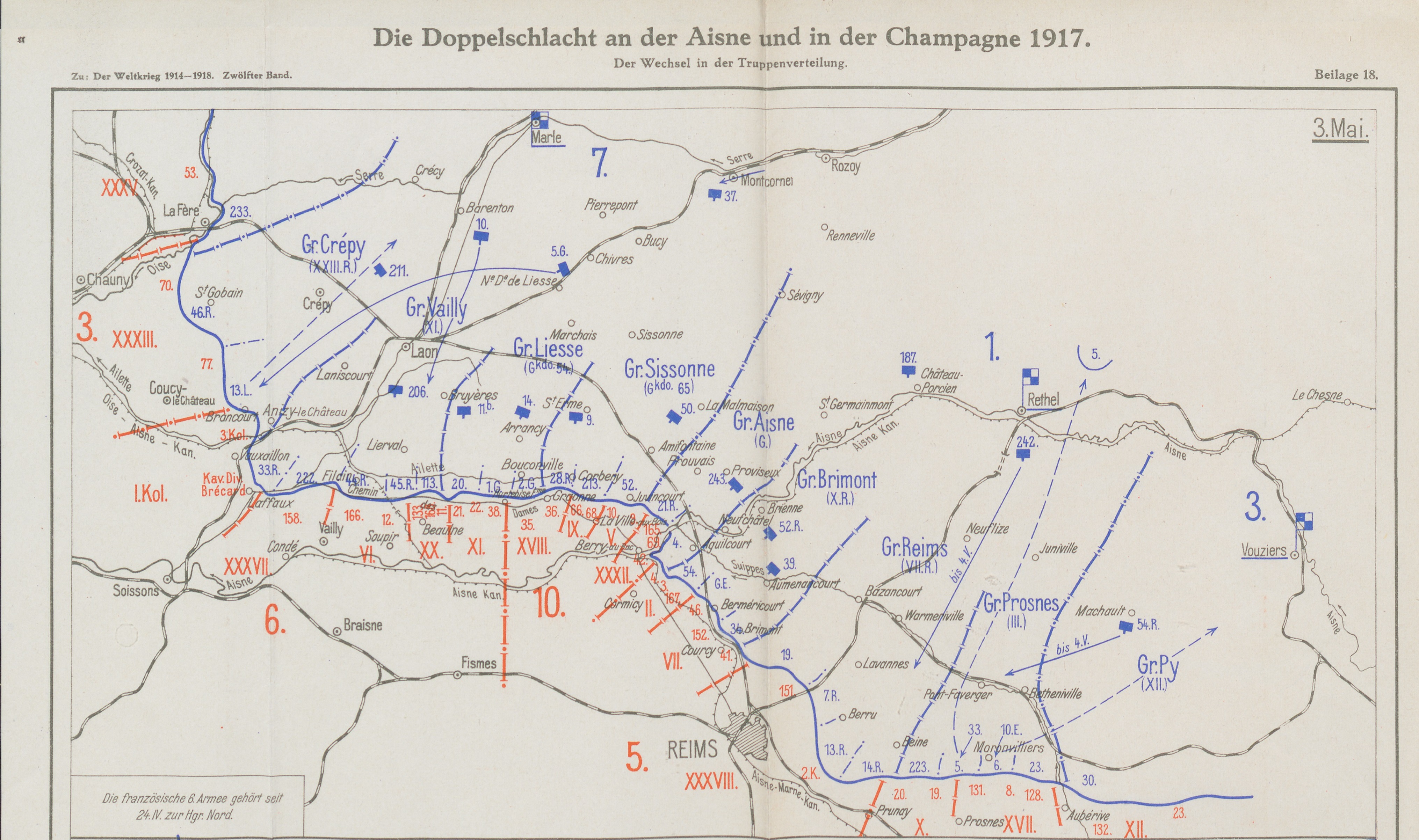 La double bataille dans l’Aisne et en Champagne en 1917