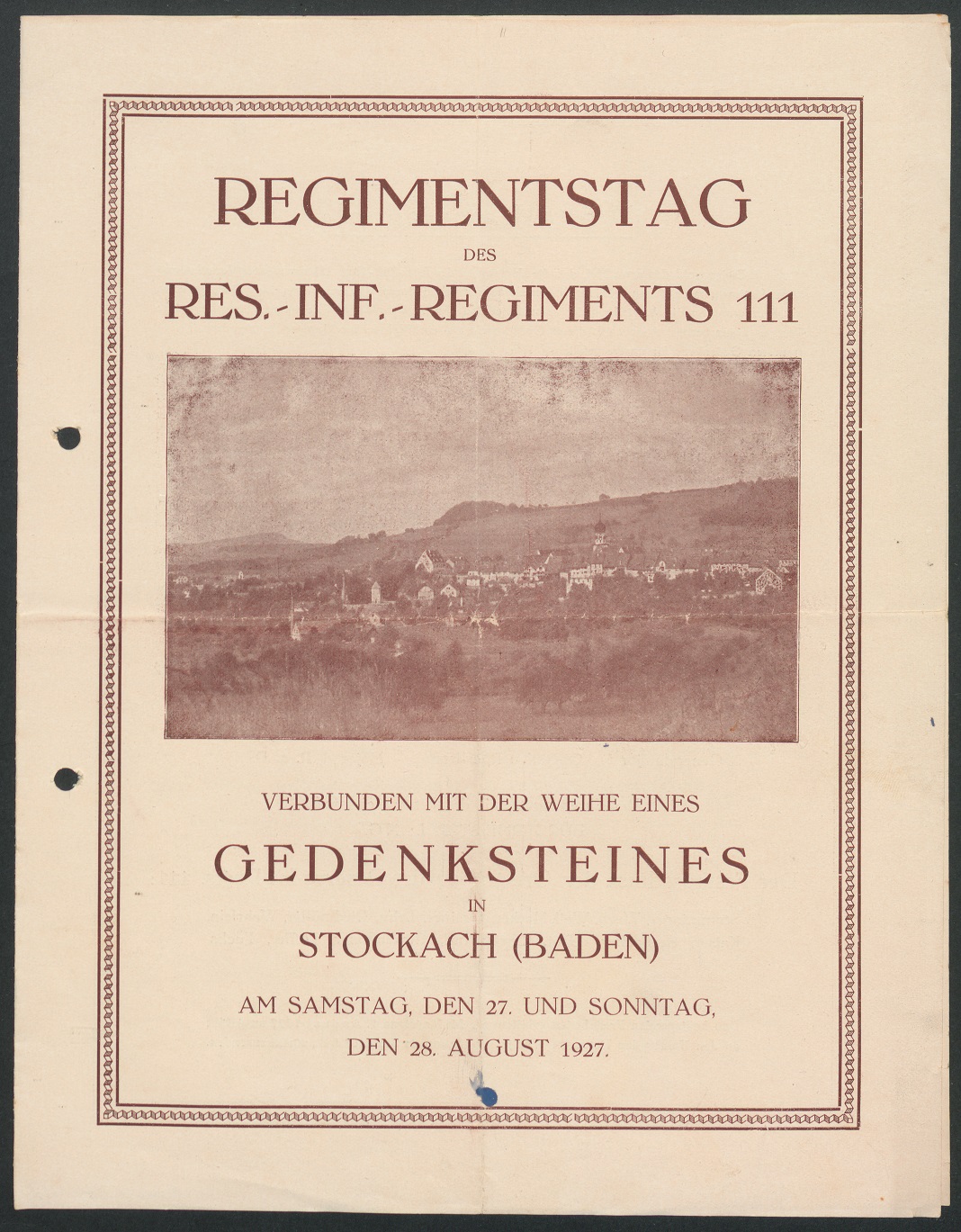  Programm von 1927 (Quelle: WGM Inv. Nr. 024590)