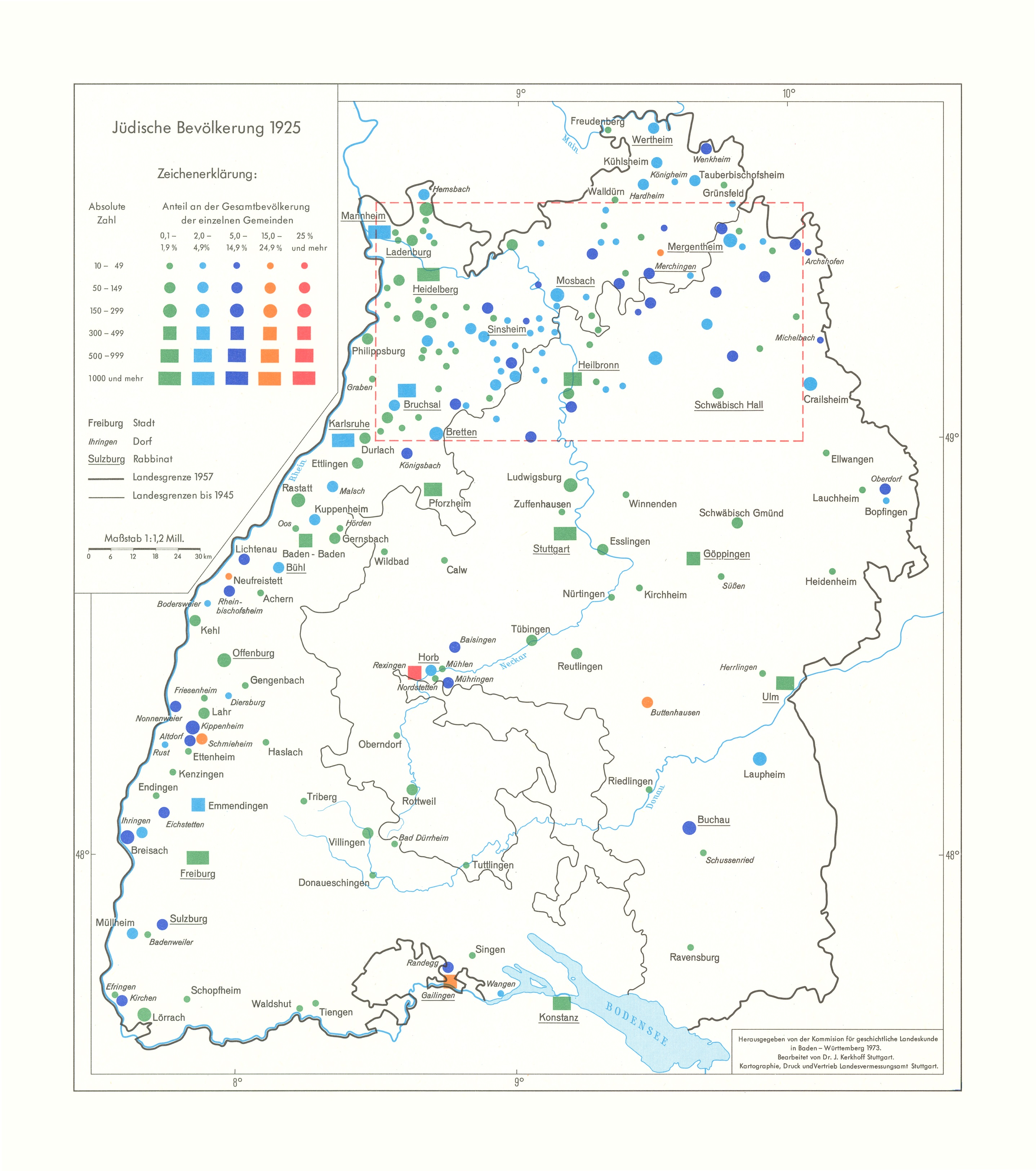 Karte A 4.1 Judenniederlassungen von 1000 bis 1100