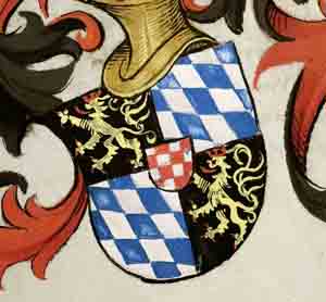 Wappen des Pfalzgrafen von Veldenz, 1471 (GLA 67/1057) 