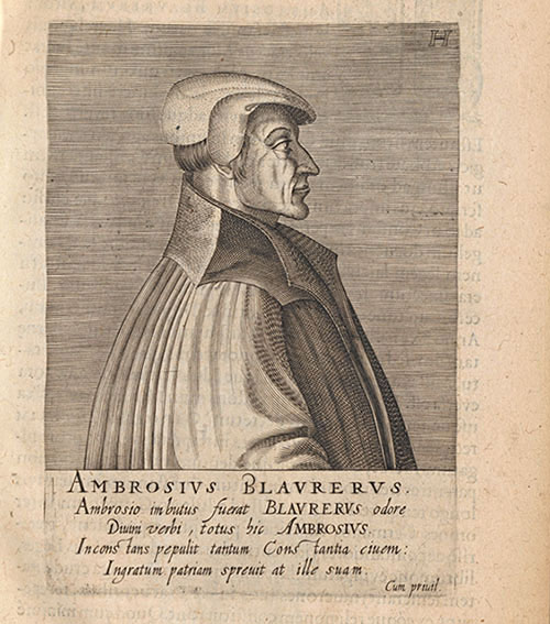 Ambrosius Blarer, Kupferstich von Hendrick Hondius d. Ä. – Quelle UB Tübingen