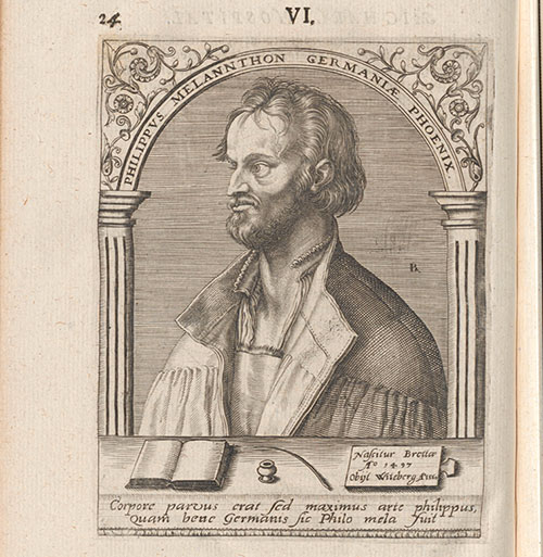 Philipp Melanchthon, Kupferstich nach einer Vorlage von Albrecht Dürer – Quelle UB Tübingen