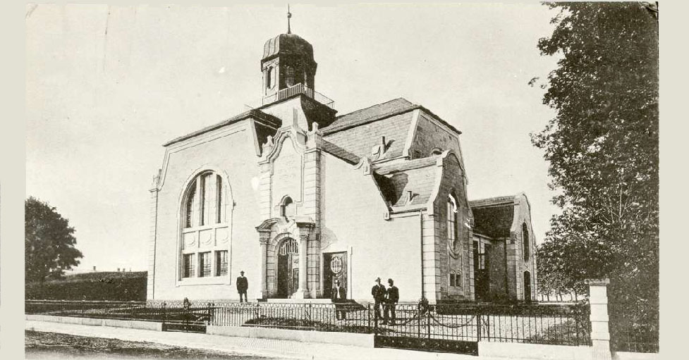 Die Neue Synagoge in Rastatt, vor 1938 (Quelle: Landesarchiv BW, HStAS EA 99/001 Bü 305 Nr. 1491)