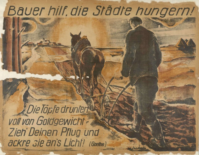 Bauer hilf, die Städte hungern. Landesausschuss der Soldatenräte Württembergs, Vertrieb über den Landesausschuss