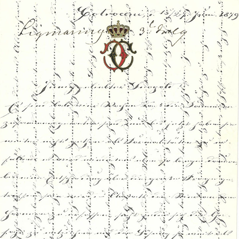 Brief des Fürsten Carol von Rumänien an seinen Bruder, den Erbprinzen Leopold von Hohenzollern, Juni 1879. Quelle: Landesarchiv BW, StAS FAS HS 1-80 T 8 Nr. 580