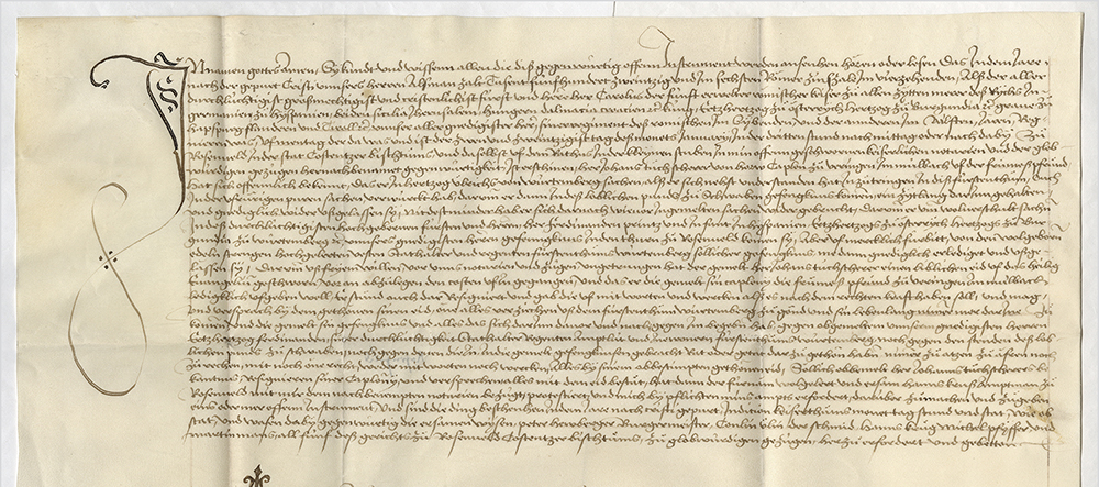 Urfehde des vorbestraften Johann Tuchscherer aus Horb wegen unerlaubter Einreise in das Fürstentum Württemberg, 22. Januar 1526, (Quelle: Landesarchiv BW, HStAS A 44U 3862)