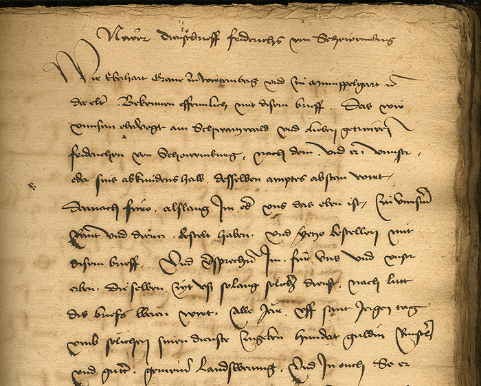 Württembergisches Dienerbuch von 1479 - 83, (Quelle: Landesarchiv BW, HStAS A 17 Bü 7)