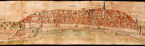 Die Stadt Wiesensteig um 1550 (HStA N 201 Nr. 3)