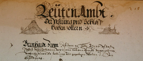 Besoldungsbuch des Grafen von Hohenzollern-Hechingen, um 1580 (StAS Ho 1 T 7 Nr. 798)