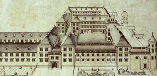 Entwürfe zum Bau fürstlicher Repräsentationsgebäude in Wertheim, um 1740 (StAWt RK 776, S. 21)
