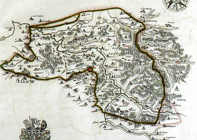 Die waldburgischen Herrschaften Zeil und Trauchburg, Atlas des Schwäbischen Kreises von Jacques de Michal, 1725 (GLAK H-d/24)