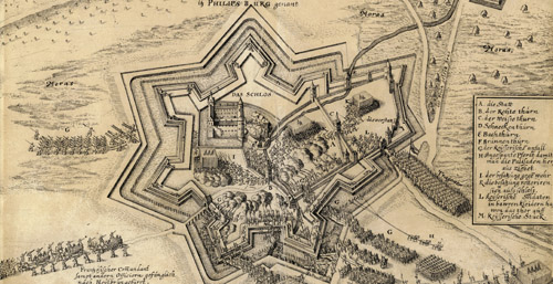 Rückeroberung der französisch besetzten Festung Philippsburg, 1635 (GLAK H-BS P 39)