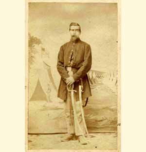 Der Auswanderer Johann Jakob Beck in Uniform, 1864 (HStAS J 300 Nr. 663)