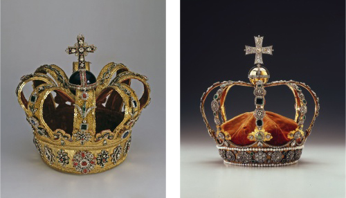 Badische Krone und Krone der Könige von Württemberg (Quelle: Badisches Landesmuseum Karlsruhe/Landesmuseum Württemberg)