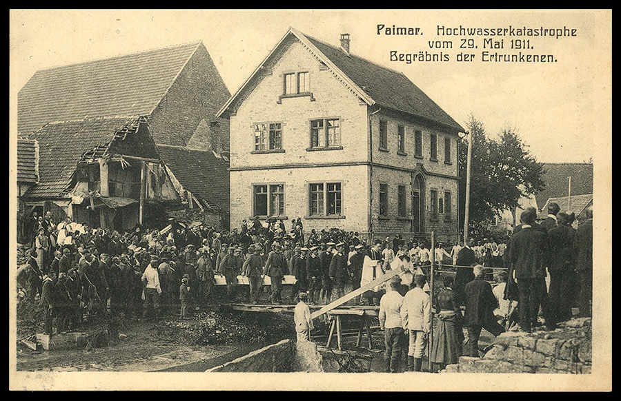 Unwetter 1911 an Grünbach und Tauber