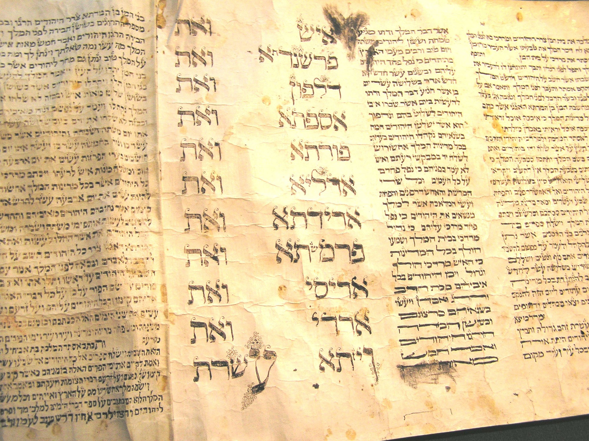 Megillah [Quelle: Rabbinatsmuseum Braunsbach/BW Museum digital https://bit.ly/364H7Ib]