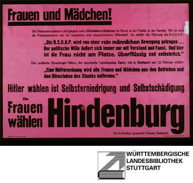 Wahlplakat der Reichspräsidentenwahl im Jahr 1932