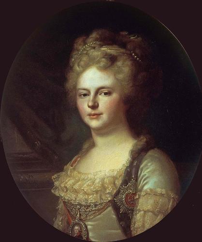 Sophie Dorothee (ab 1776 Maria Feodorowna), auf einem Gemälde, Johann Baptist Lampi d. Ä. (1751-1830) zugeschrieben. [Quelle: Haus Württemberg]