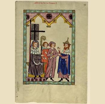 Süßkind der Jude von Trimberg, Große Heidelberger Liederhandschrift, 1305. Quelle UB Heidelberg Cod. Pal. germ. 848, Bl. 355r