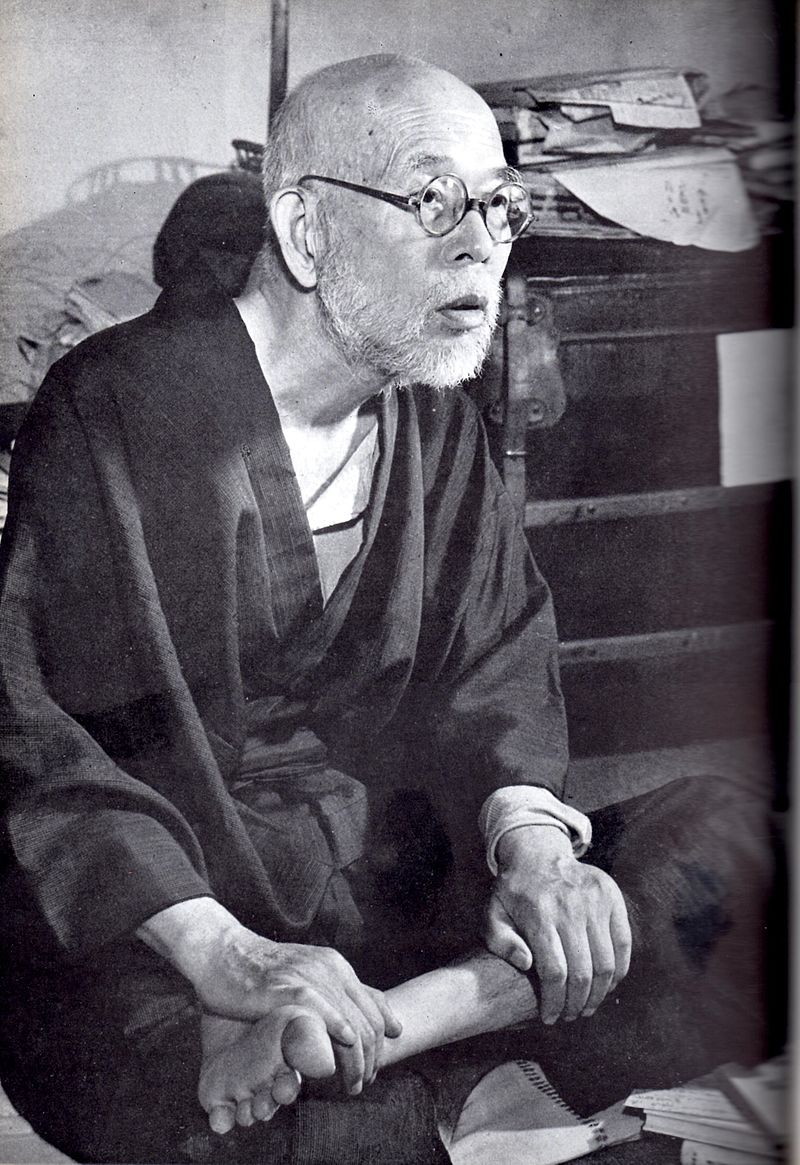  Mokichi Saito (1882-1952), Dichter, Essayist and Psychiater, auf einem Foto von Shigeru Tamura [Quelle: Wikipedia gemeinfrei]