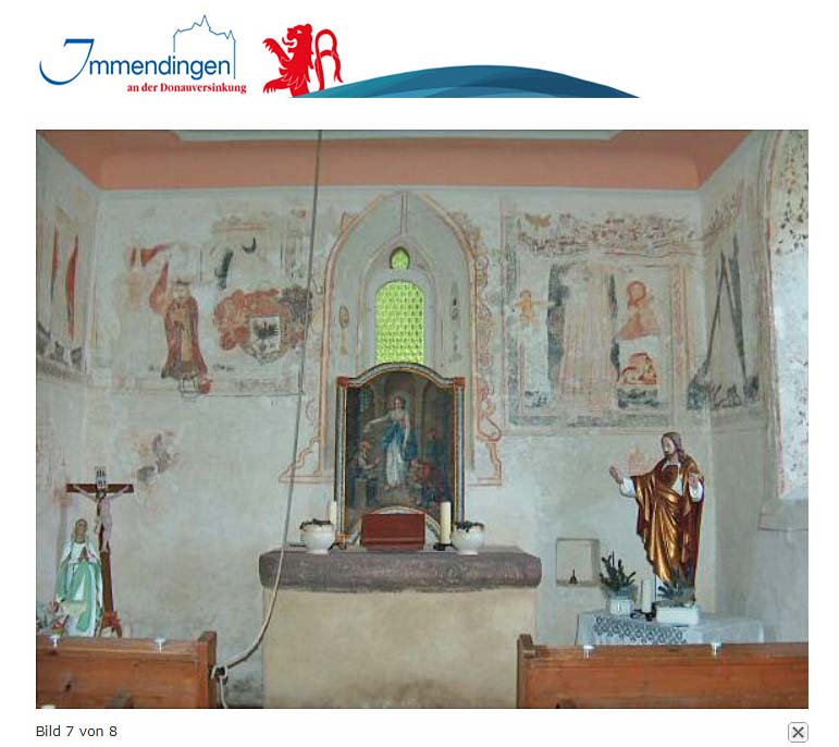 Fresken der Verena-Kapelle von Bachzimmern bei Immendingen, Quelle Gemeinde Immendingen