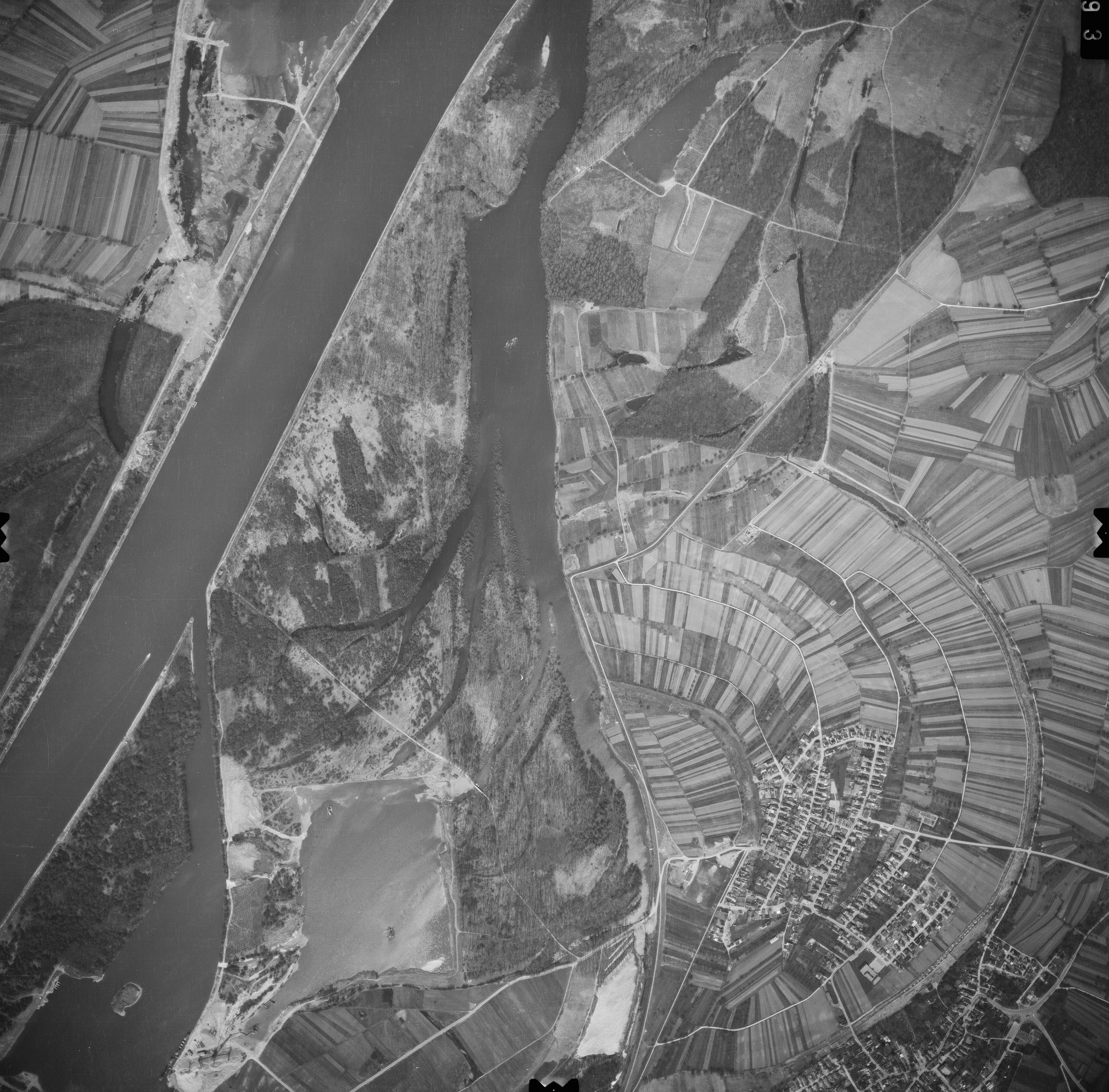  Ausschnitt eines Luftbilds von 1968