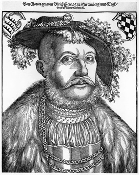 Herzog Ulrich von Württemberg um 1540 - Holzschnitt von Hans Brosamer (Quelle: LMZ)