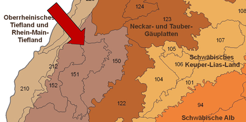 Grindenschwarzwald und Enzhöhen in der Großlandschaft Schwarzwald - Quelle LUBW