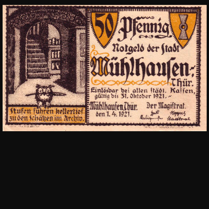 Ausgabe von Notgeld während der Deutschen Inflation 1914–1923