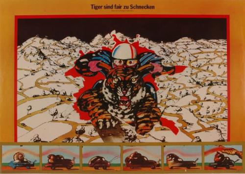 Plakat: Tiger sind fair zu Schnecken