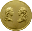 Medaille: Hochzeit Großfürst Alexander und Luise Marie von Baden