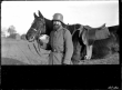 Heinrich Brenzinger mit Pferd 