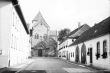 Schwarzach: Straße zur Klosterkirche; von Westen, Bild 1