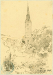 Obrigheim Dorfbild mit Kirche, Bild 1