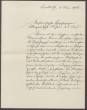 Schreiben von Friedrich Katz an die Großherzogin Luise; trauriger Vorfall mit dem Großherzog Friedrich II. in Mannheim, Bild 1